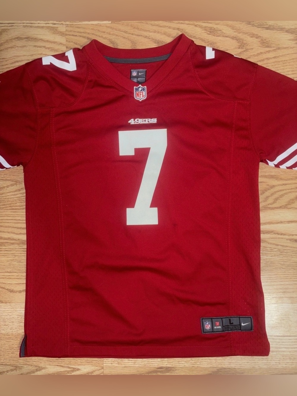 NFL Red On-Field Nike Football Jersey Collar Tag